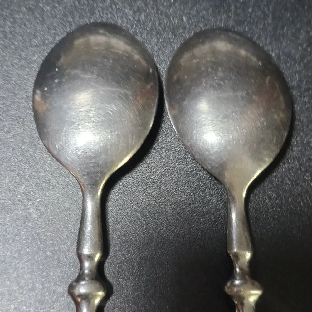 Hampton Silversmiths BISTRO-GREEN 2 Large Spoons Stainless Flatware